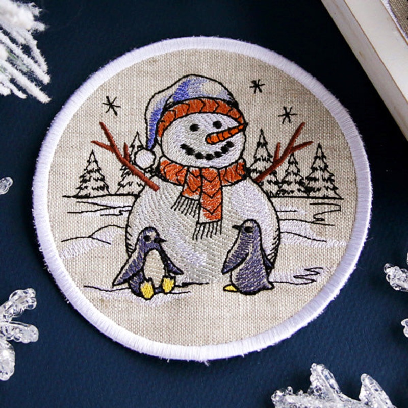 Country Snowman Coaster – Penguins