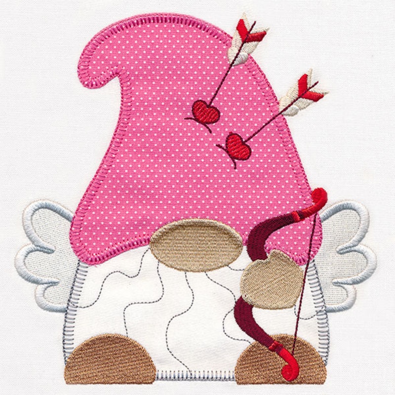 Cupid for Valentine’s Day Gnome (Heirloom Applique)