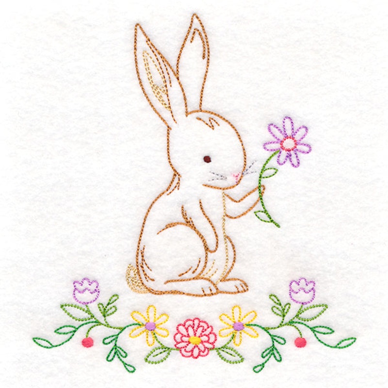Floral Woodland Friends – Bunny (Vintage)