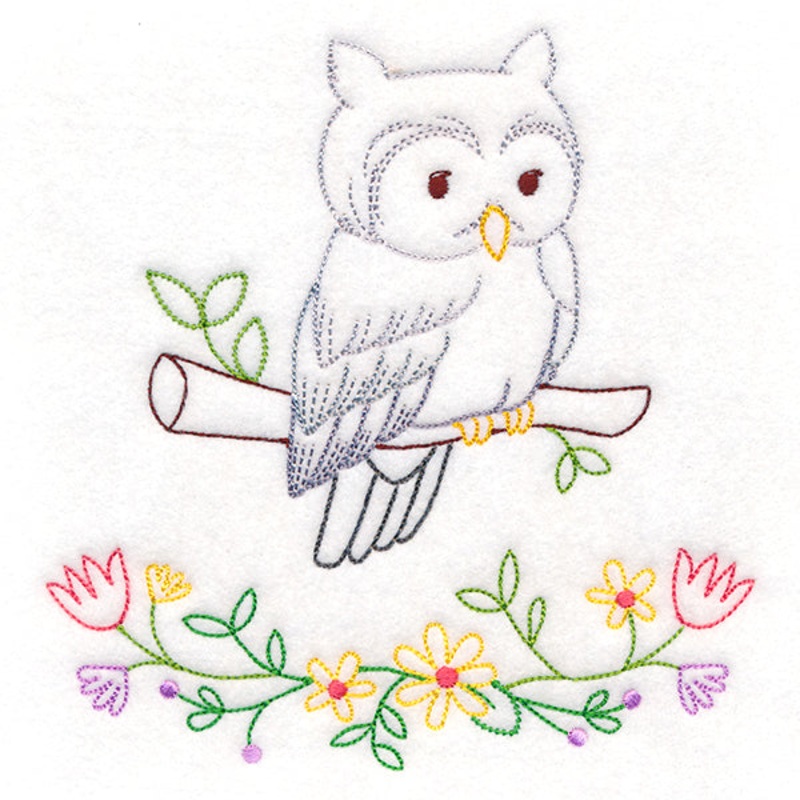 Floral Woodland Friends – Owl (Vintage)