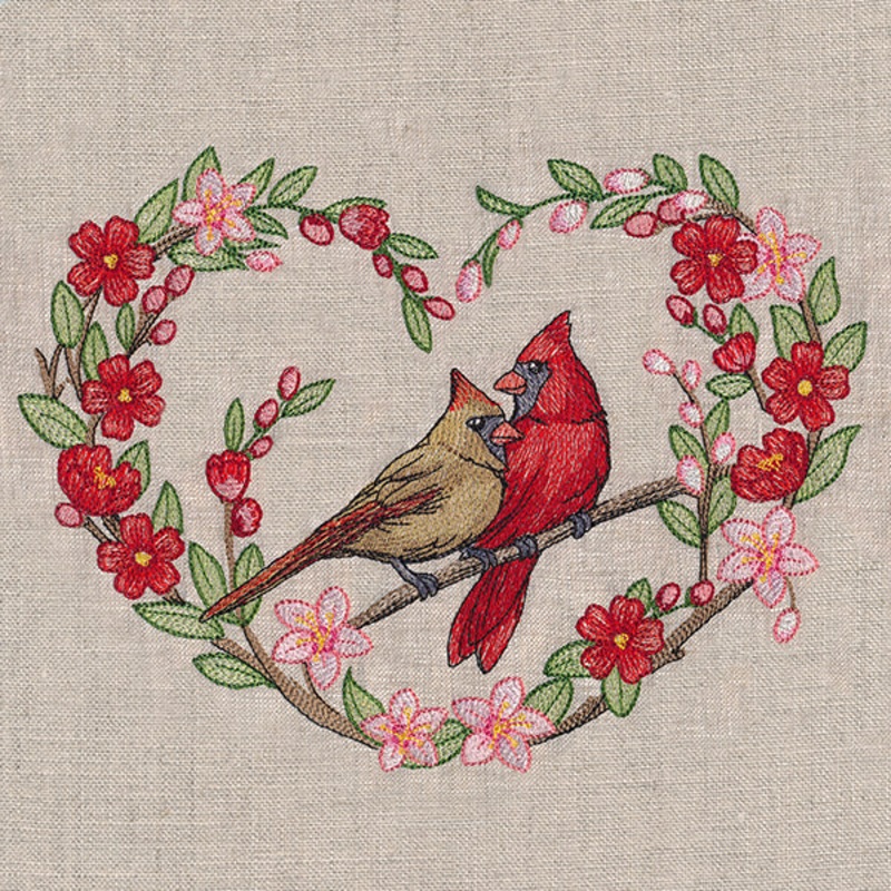 Very Tweet Cardinals Wreath|6.85″ x 9.13″ / 173.99mm x 231.98mm|5.85″ x 7.8″ / 148.58mm x 198.1mm|4.85″ x 6.47″ / 123.19mm x 164.26mm|All Sizes
