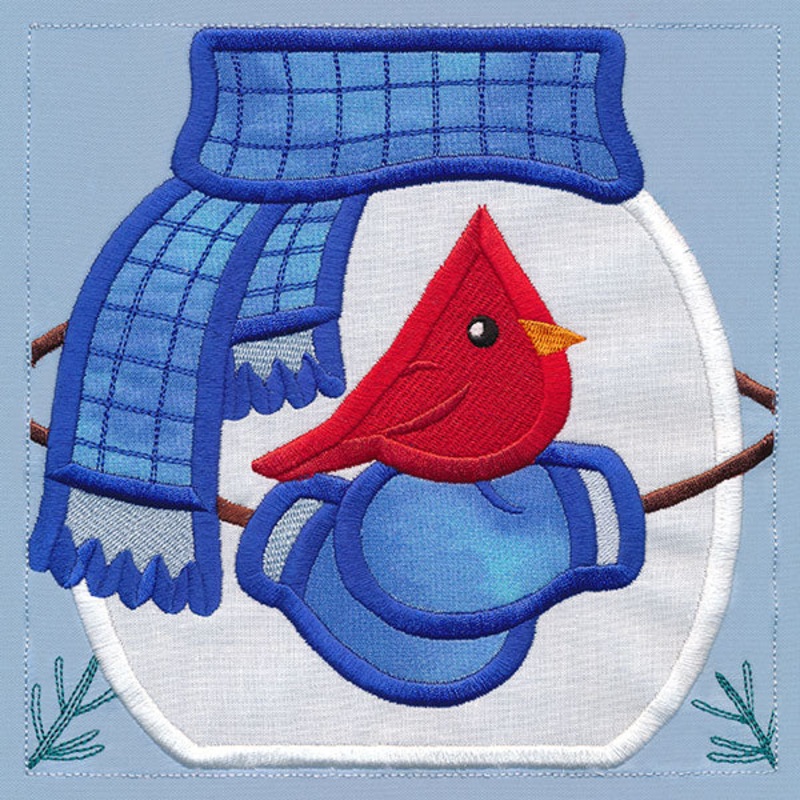 Warm Winter Welcome Snowman – Arms & Scarf (Applique)