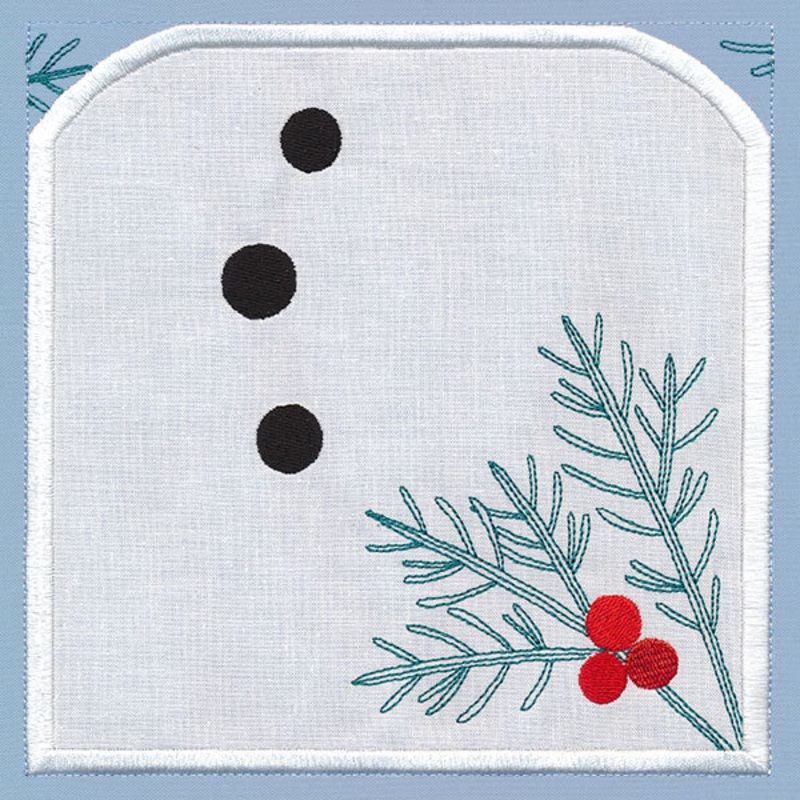 Warm Winter Welcome Snowman – Bottom Buttons (Applique)
