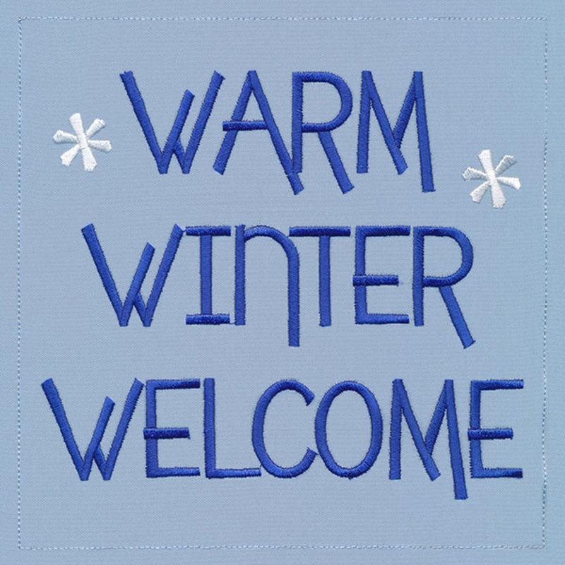Warm Winter Welcome Snowman – Text