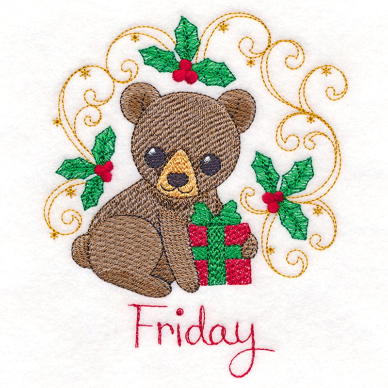 Christmas Bear on Friday|5.34″ x 4.54″ / 135.6mm x 115.26mm|3.85″ x 3.27″ / 97.73mm x 83.06mm|All Sizes