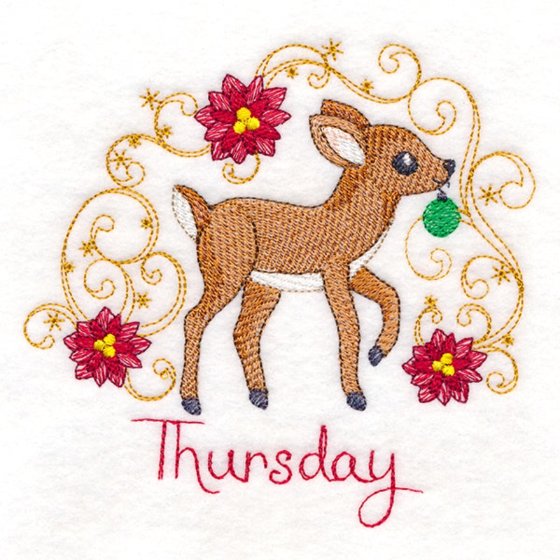 Christmas Deer on Thursday|4.86″ x 5.1″ / 123.35mm x 129.62mm|3.5″ x 3.68″ / 88.89mm x 93.5mm|All Sizes