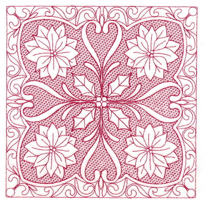 Christmas Traditions – Poinsettia (Trapunto)