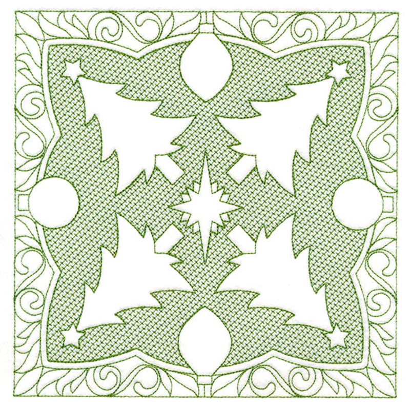 Christmas Traditions – Tree (Trapunto)