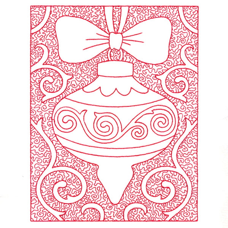 Filigree Christmas Ornament (Trapunto)