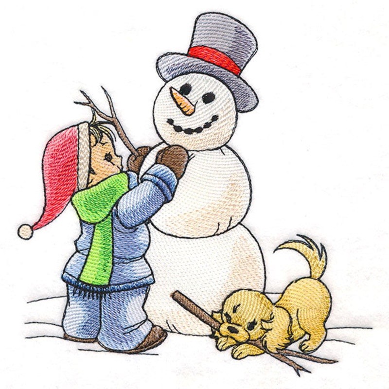 Childhood Charm – Building a Snowman
