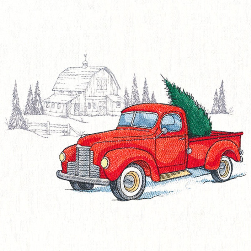 Country Christmas Retro Truck|6.85″ x 11.4″ / 173.99mm x 289.56mm|5.65″ x 9.41″ / 143.56mm x 238.92mm|4.69″ x 7.81″ / 119.13mm x 198.27mm|4.12″ x 6.86″ / 104.73mm x 174.32mm|All Sizes