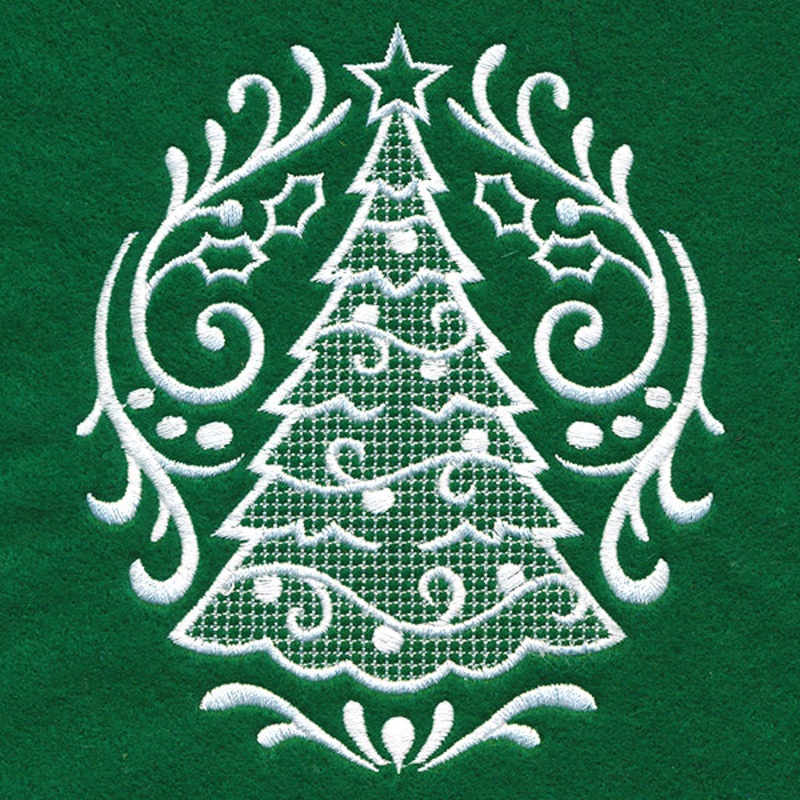 Exquisite Christmas Accent (Whitework)