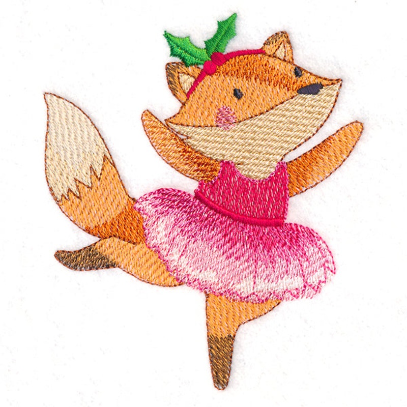Twirling Christmas Fox Ballerina