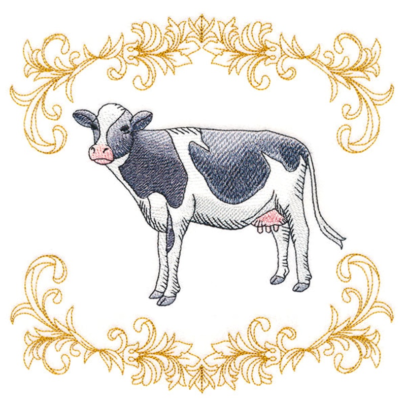 Charming Cow in Filigree|7.68″ x 7.8″ / 195.07mm x 198.12mm|6.85″ x 6.95″ / 173.99mm x 176.53mm|5.85″ x 5.94″ / 148.59mm x 150.88mm|4.85″ x 4.92″ / 123.19mm x 124.97mm|3.84″ x 3.9″ / 97.54mm x 99.06mm|All Sizes