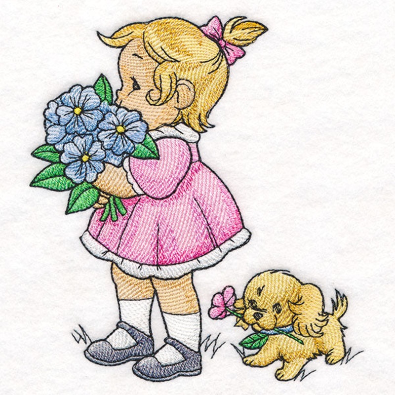 Childhood Charm – Holding a Bouquet