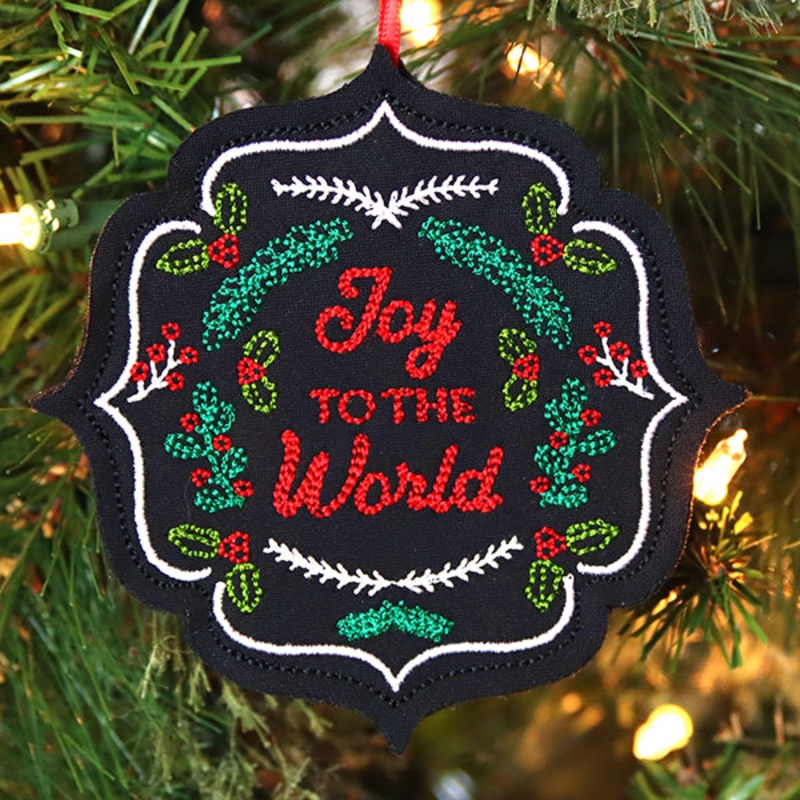 Classic Joy to the World Ornament (In-the-Hoop)