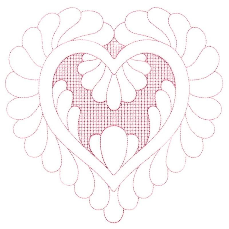 Elegant Flourishes – Lovely Heart (Trapunto)