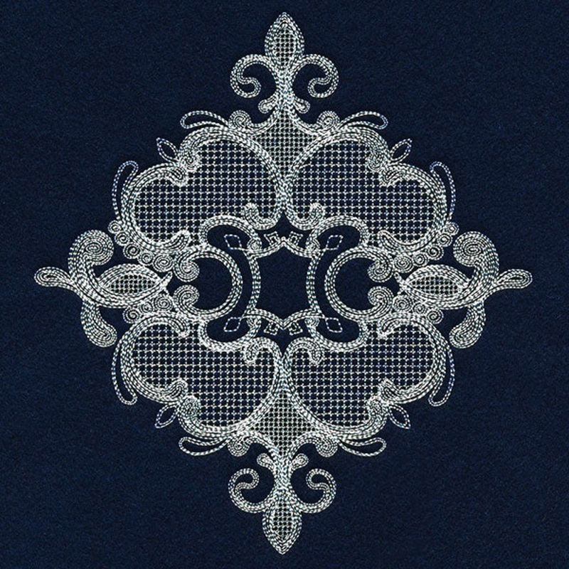 Elegant Swirls Feature (Whitework)