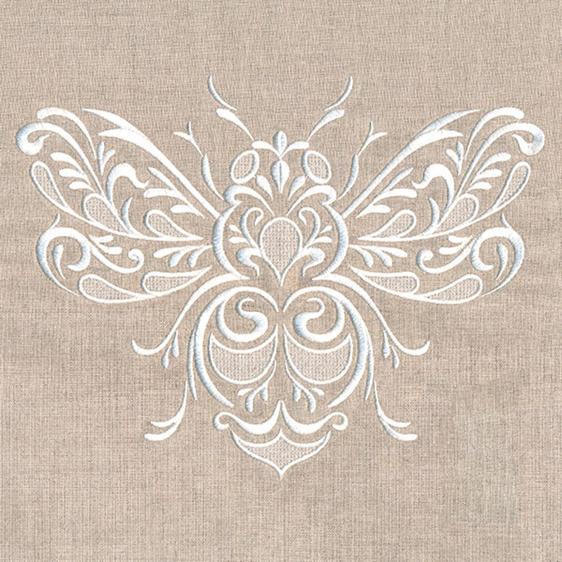 Exquisite Buzzing Bee (Whitework)
