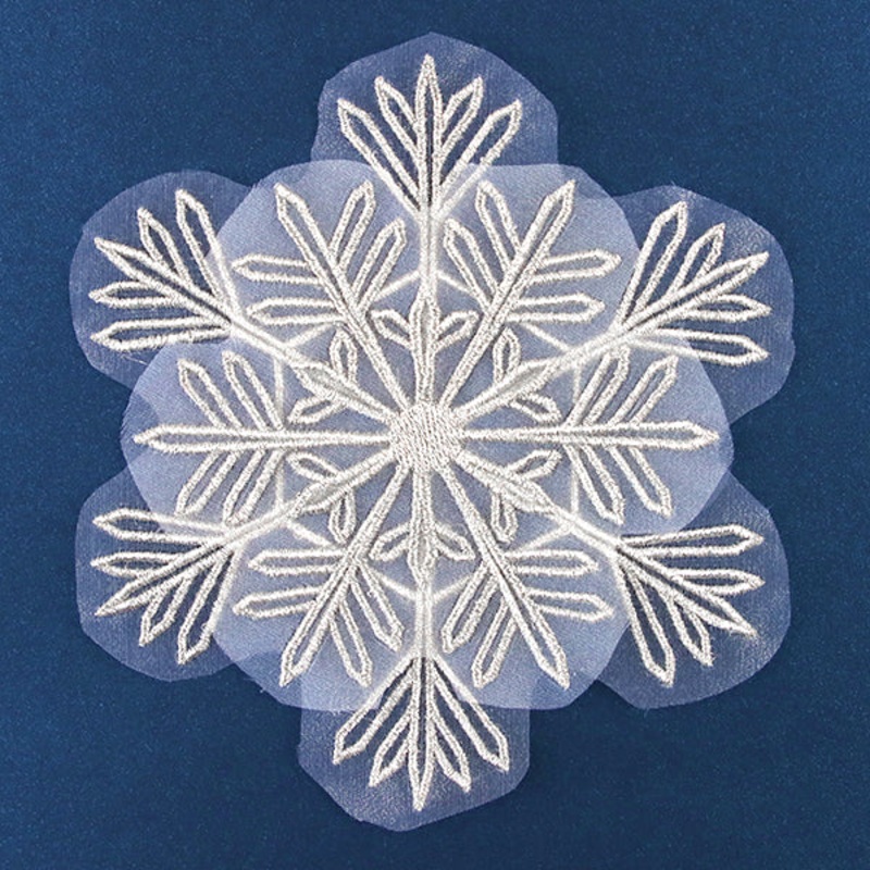 Sparkling Snowflake (Organza)|5.16″ x 5.86″ / 131.06mm x 148.84mm|4.28″ x 4.86″ / 108.71mm x 123.44mm|3.42″ x 3.88″ / 86.87mm x 98.55mm|All Sizes