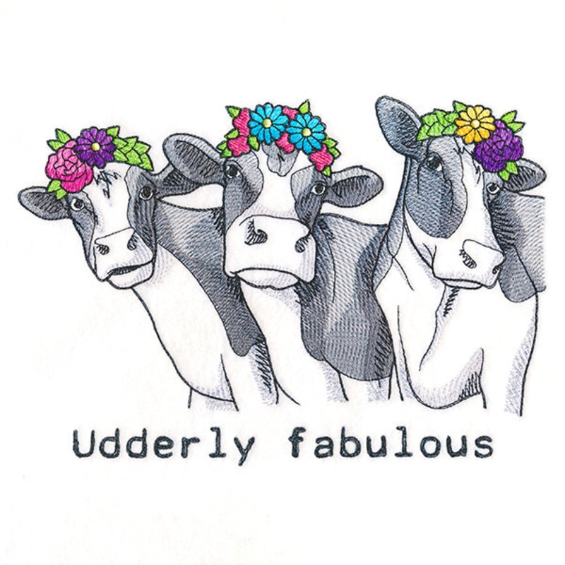 Udderly Fabulous Cows|6.76″ x 9.64″ / 171.79mm x 244.78mm|5.47″ x 7.8″ / 138.89mm x 198.04mm|4.8″ x 6.84″ / 121.81mm x 173.76mm|All Sizes