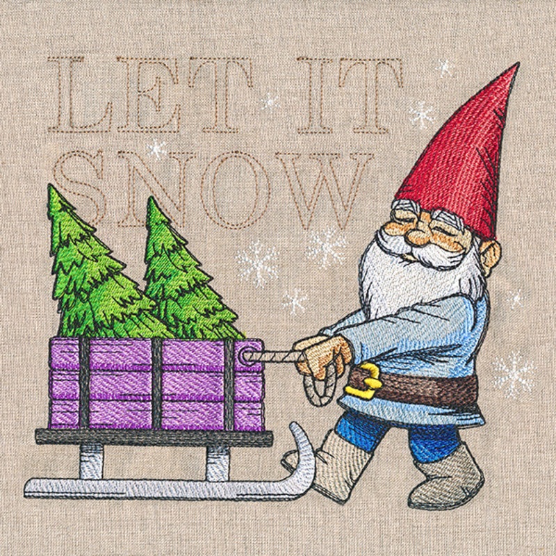 Winter Gnome with Tree Sled|6.85″ x 7.85″ / 173.99mm x 199.39mm|5.85″ x 6.7″ / 148.57mm x 170.21mm|4.83″ x 5.54″ / 122.76mm x 140.64mm|3.36″ x 3.85″ / 85.35mm x 97.79mm|All Sizes