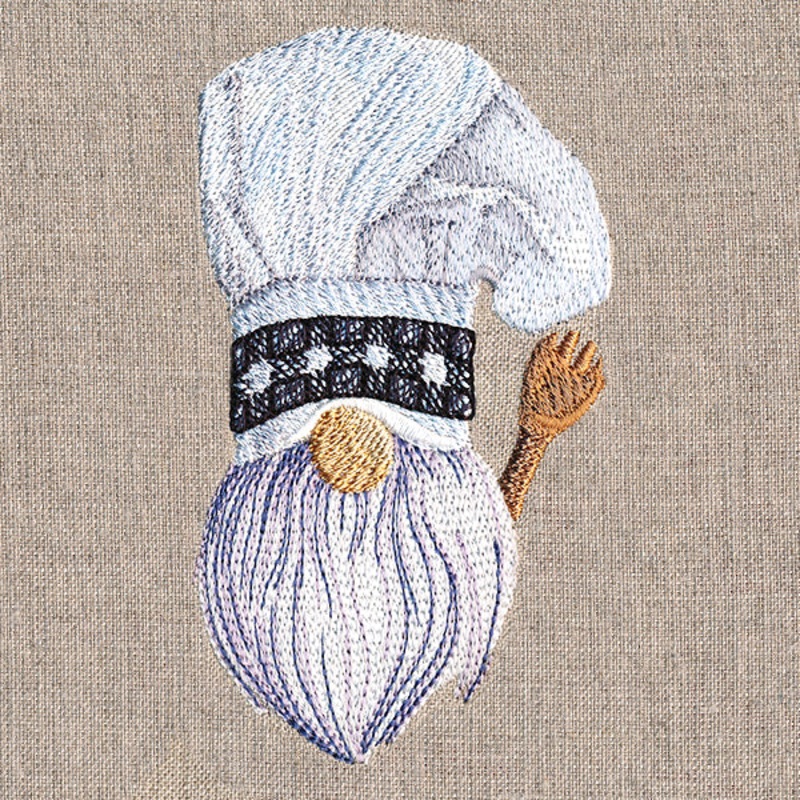 Baking Gnome with Fork|4.25″ x 2.36″ / 108mm x 59.92mm|3.87″ x 2.14″ / 98.31mm x 54.39mm|All Sizes
