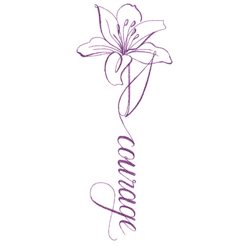 Calligraphy in Bloom – Courage