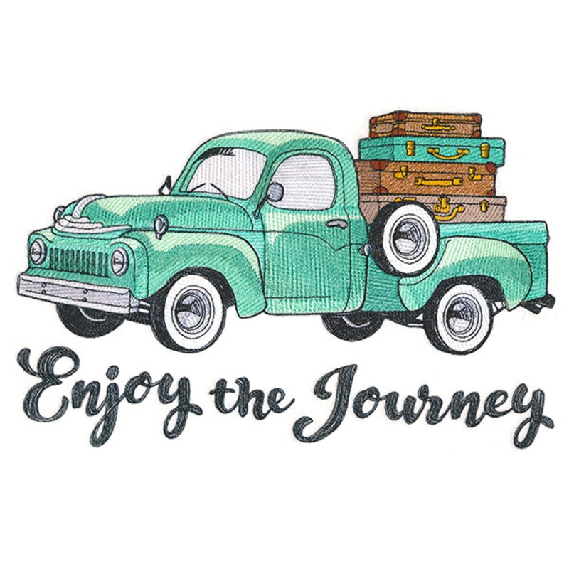 Enjoy the Journey Retro Truck|6.85″ x 10.7″ / 173.99mm x 271.78mm|5.85″ x 9.13″ / 148.63mm x 232mm|5″ x 7.8″ / 126.94mm x 198.18mm|4.39″ x 6.85″ / 111.48mm x 174.09mm|All Sizes