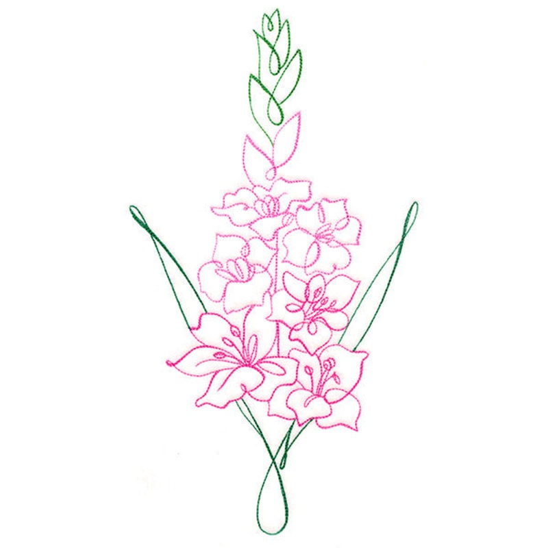 Floral Calligraphy – Gladiolus