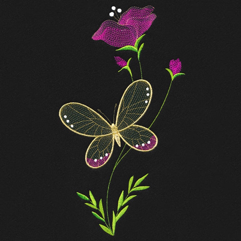 Springtime Treasures – Sweet Pea and Butterfly
