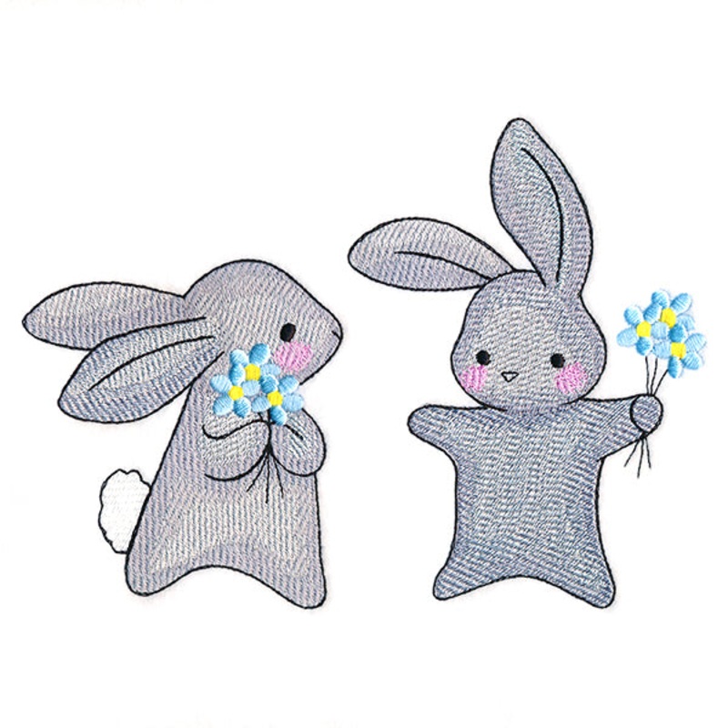 Sweet Aster Bunnies|5.68″ x 7.78″ / 144.27mm x 197.61mm|4.85″ x 6.65″ / 123.23mm x 168.98mm|2.84″ x 3.9″ / 72.18mm x 98.97mm|All Sizes