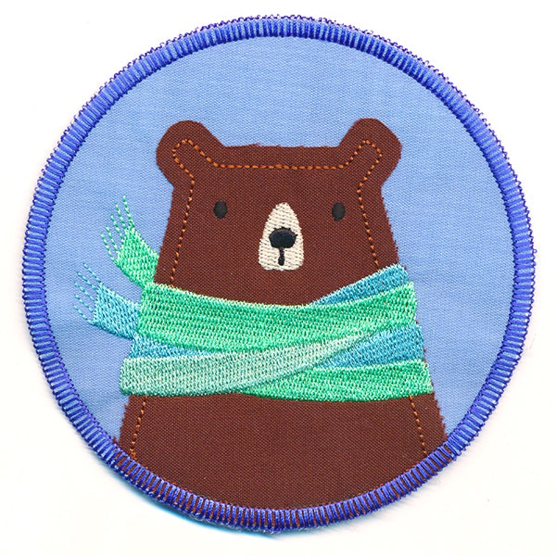 Sweet Winter Coaster – Bear with Scarf (In-the-Hoop)