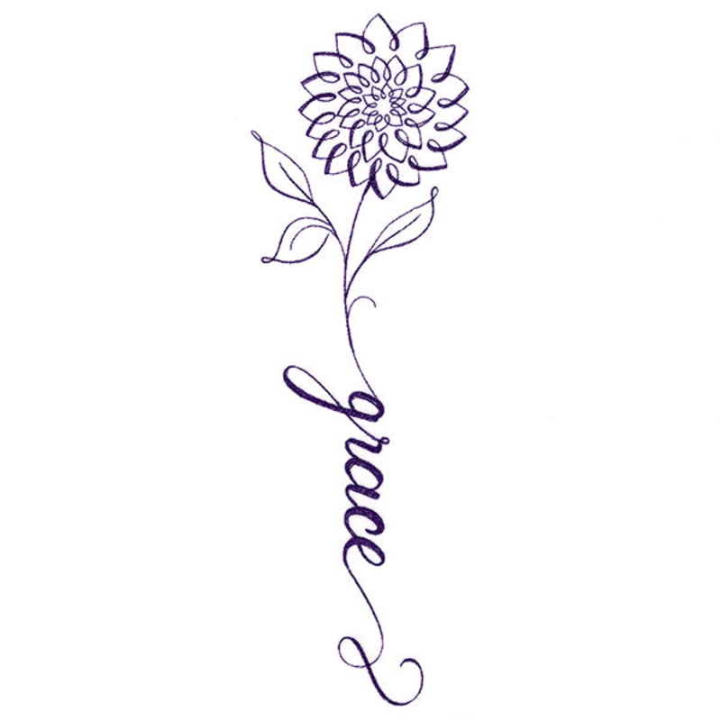 Blessed Calligraphy in Bloom – Dahlia