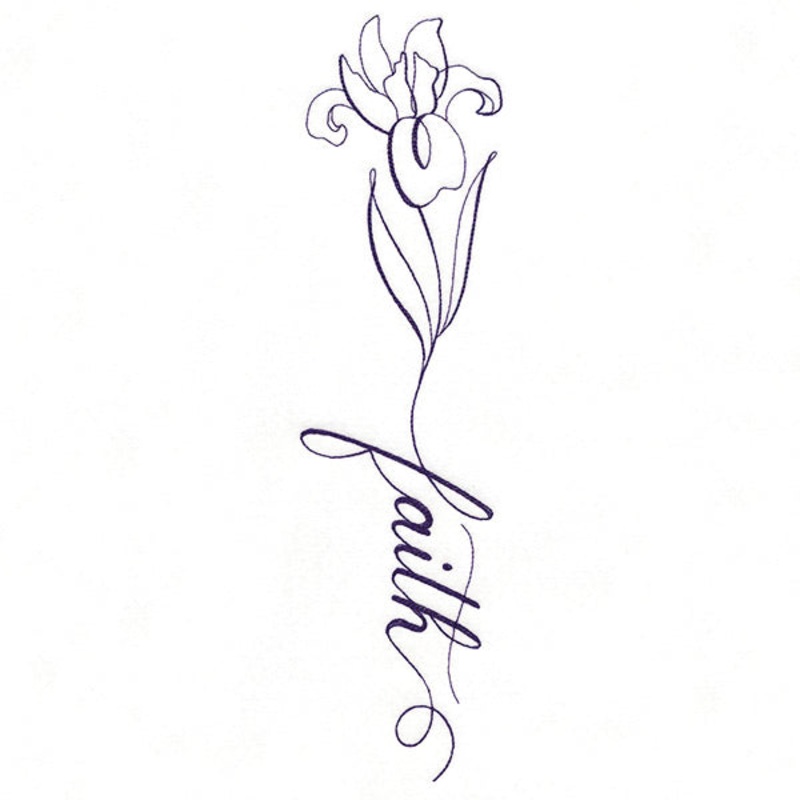 Blessed Calligraphy in Bloom – Iris