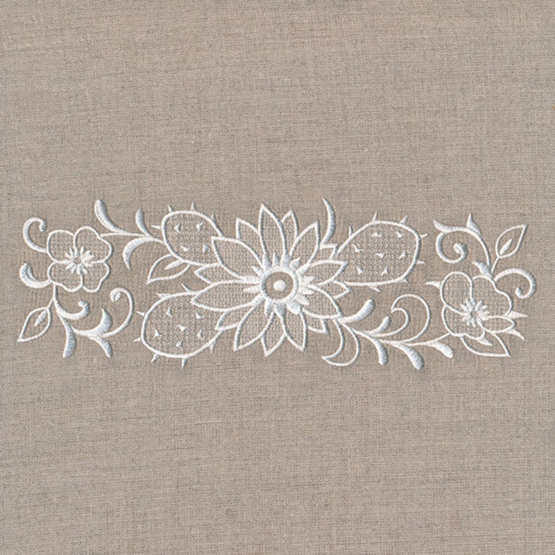 Exquisite Southwestern Border (Whitework)