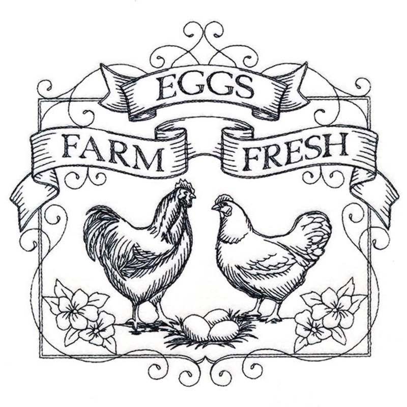 Fancy Farm Fresh Eggs|6.85″ x 7.36″ / 173.91mm x 186.98mm|5.85″ x 6.29″ / 148.52mm x 159.69mm|4.85″ x 5.21″ / 123.08mm x 132.33mm|All Sizes