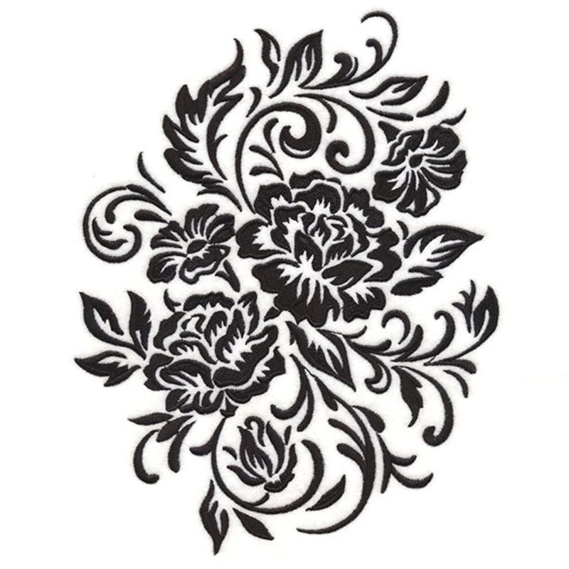 Flourishing Blooms Feature (Blackwork)