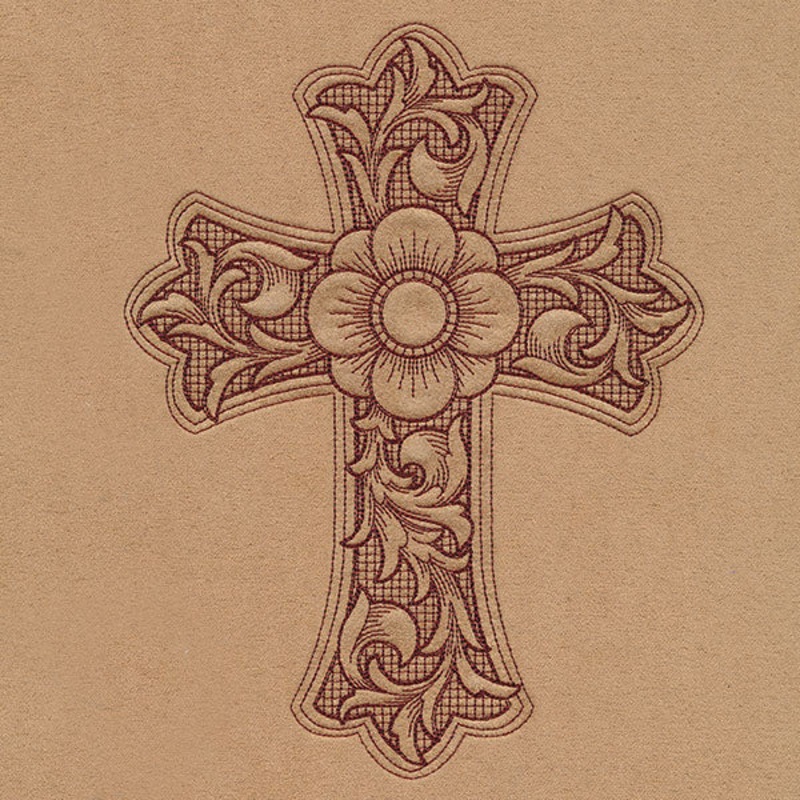 Flourishing Western Cross (Trapunto)