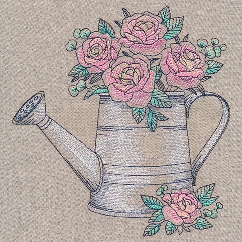 Sweet Roses Watering Can|7.28″ x 6.88″ / 184.91mm x 174.75mm|6.17″ x 5.83″ / 156.82mm x 148.09mm|5.13″ x 4.85″ / 130.41mm x 123.16mm|All Sizes
