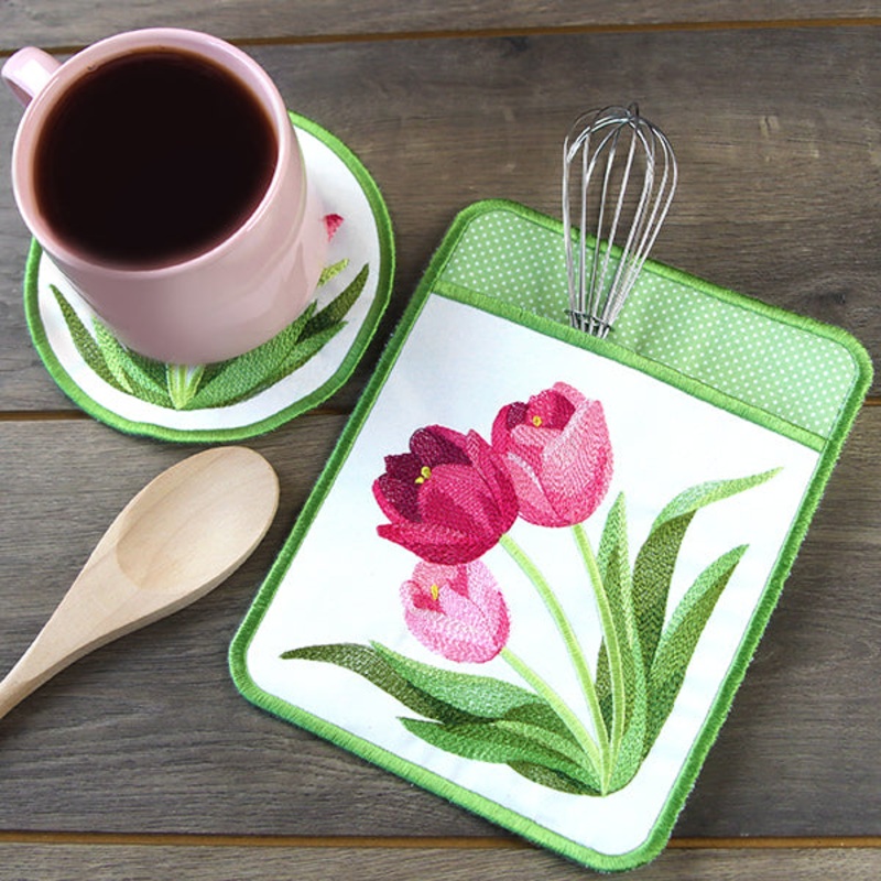 Truly Tulip Pot Holder (In-the-Hoop)