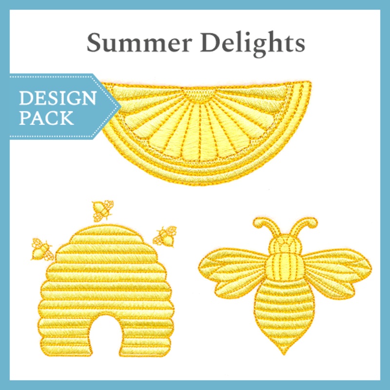 A Summer Delights Design Pack|3.86″ x 3.87″ / 98.04mm x 98.3mm|2.99″ x 3.01″ / 75.95mm x 76.45mm|All Sizes
