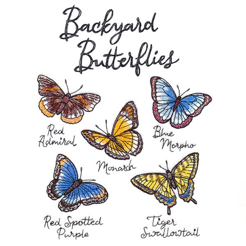 Backyard Butterflies|9.16″ x 6.85″ / 232.66mm x 173.88mm|7.82″ x 5.85″ / 198.69mm x 148.55mm|6.46″ x 4.83″ / 164.11mm x 122.6mm|All Sizes