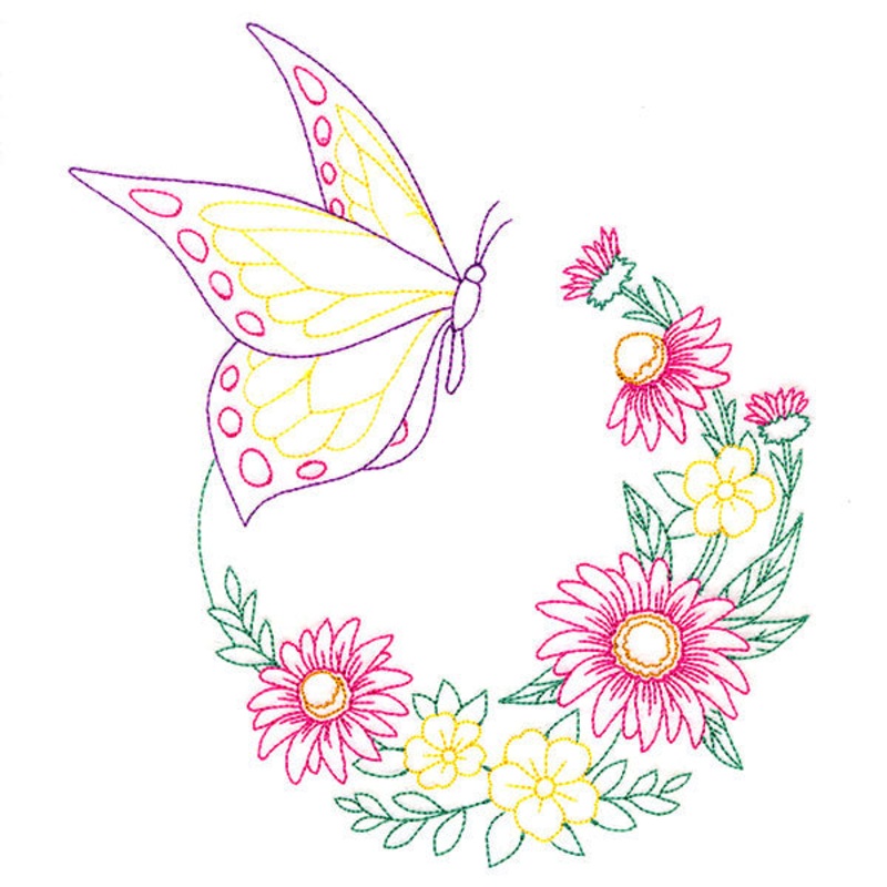 Coneflower Blooms Butterfly|7.78″ x 6.73″ / 197.56mm x 170.94mm|6.76″ x 5.85″ / 171.62mm x 148.57mm|5.6″ x 4.85″ / 142.31mm x 123.18mm|3.85″ x 3.33″ / 97.71mm x 84.64mm|All Sizes