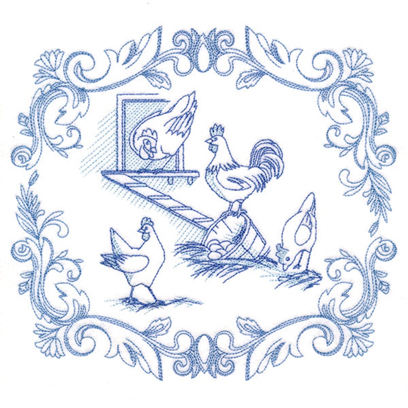 Countryside Farm Scene – Chickens