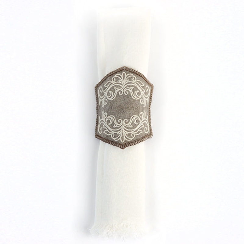 Elegant Swirls Napkin Ring (In-the-Hoop)