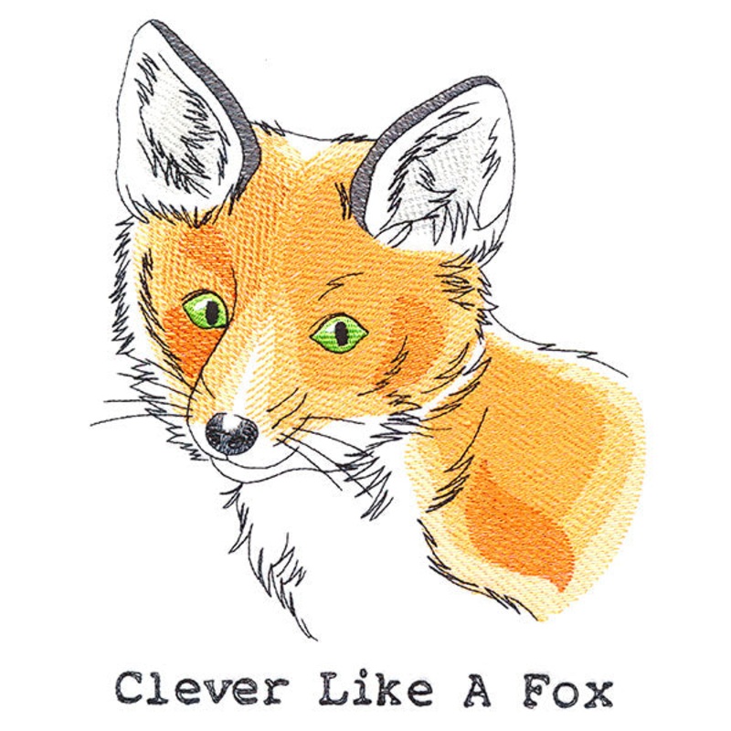 Clever Like A Fox|8.33″ x 6.86″ / 211.6mm x 174.13mm|7.11″ x 5.86″ / 180.63mm x 148.73mm|5.89″ x 4.85″ / 149.61mm x 123.2mm|3.9″ x 3.21″ / 99.05mm x 81.59mm|All Sizes