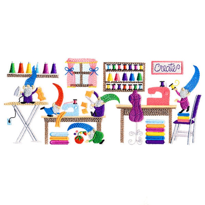 Craft Room Gnome Border|4.57″ x 10.34″ / 116.08mm x 262.64mm|4.16″ x 9.4″ / 105.61mm x 238.82mm|3.45″ x 7.8″ / 87.63mm x 198.18mm|3.03″ x 6.85″ / 76.96mm x 174.04mm|All Sizes