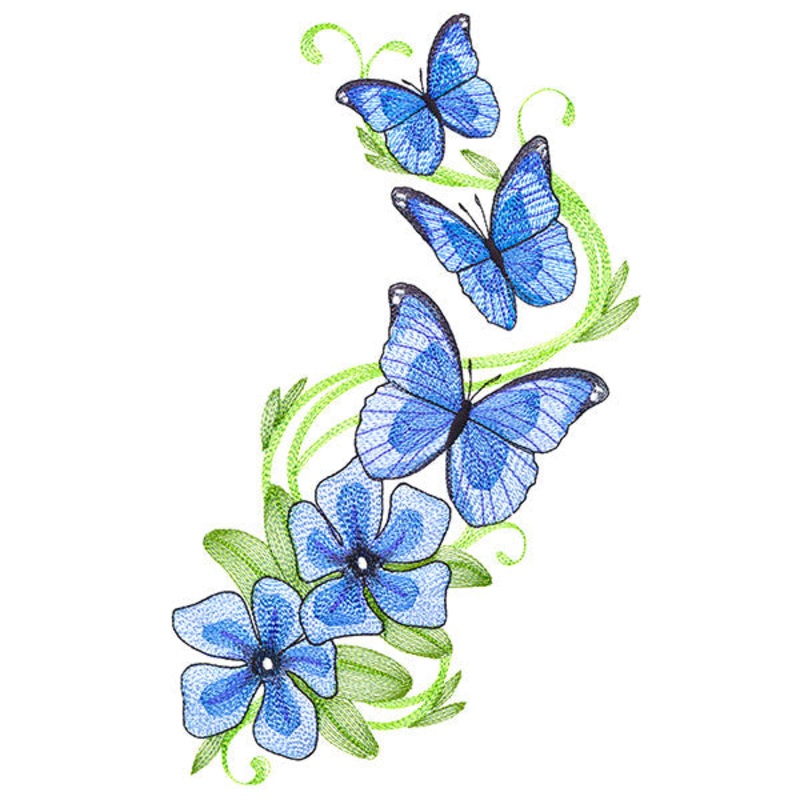 Flourish to Flutter – Periwinkle & Blue Morpho