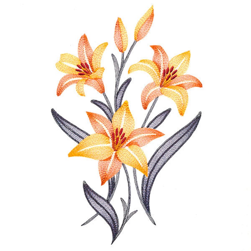 Flourishing Bouquet – Lilies|10.77″ x 6.85″ / 273.53mm x 173.95mm|8.28″ x 5.26″ / 210.35mm x 133.73mm|7.53″ x 4.79″ / 191.22mm x 121.59mm|6.84″ x 4.35″ / 173.85mm x 110.57mm|All Sizes